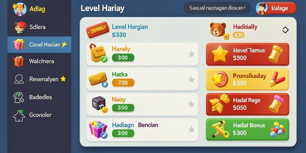 Pengguna sedang melakukan misi menarik dalam game.